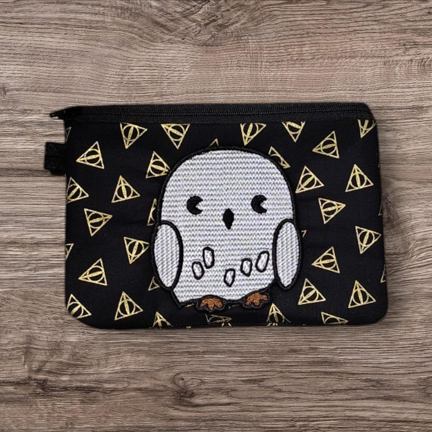 Snowy Owl Bag Charm Zipper Pouch