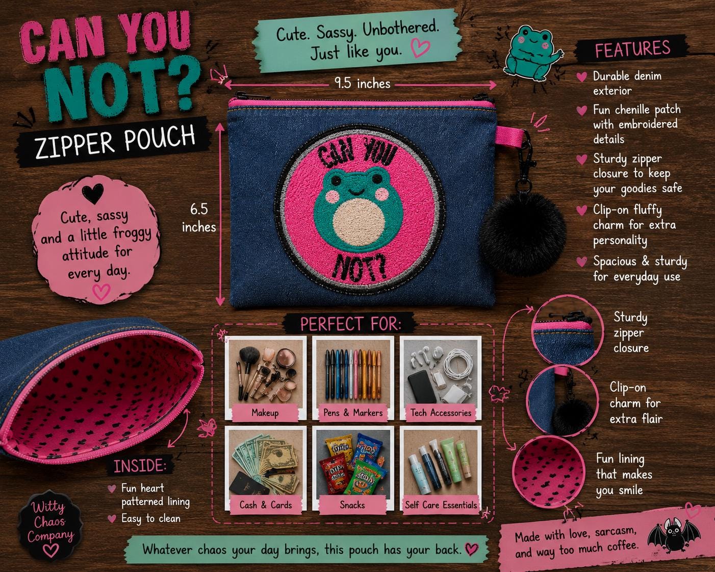 Can You Not Zipper Pouch
