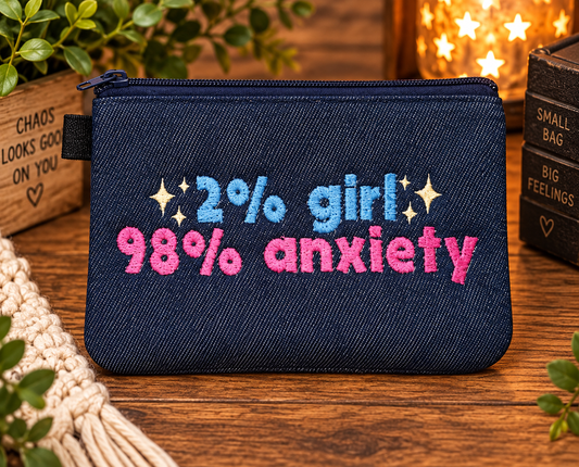 Girl Anxiety Embroidered Bag Buddy