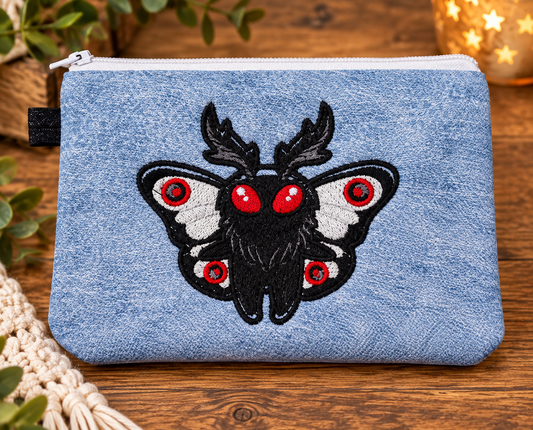 Adorable Mothman Cryptid Wristlet