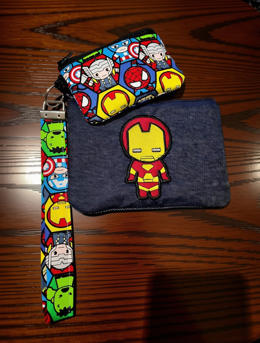 Metal Man Hero Bag Buddy Mini Zipper Bag