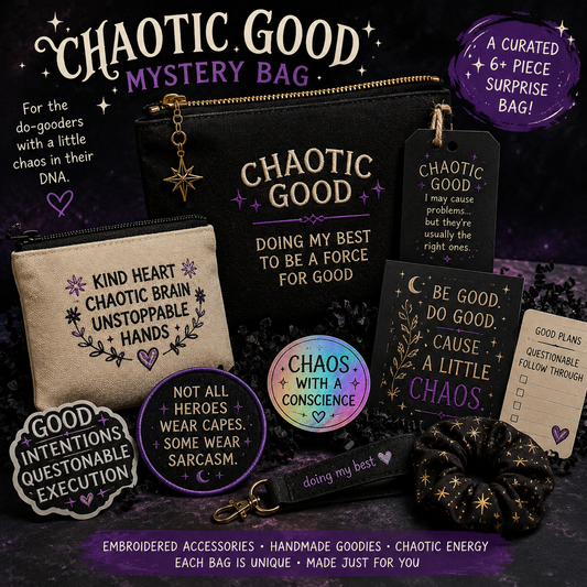 Which Chaos Are You | Handmade Embroidered Gift | Witty Chaos Company