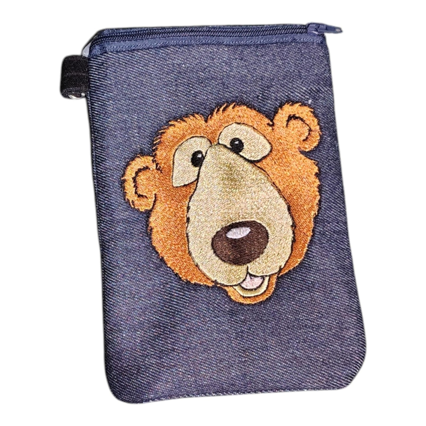 Cozy Blue Bear Inspired Bag Buddy | Cute Nostalgia Zipper Pouch | 5x7 Organizer | Cartoon Style Accessory