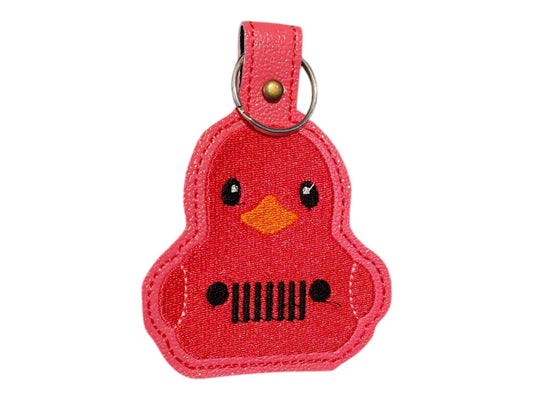 Pink Rubber Duck  Keychain
