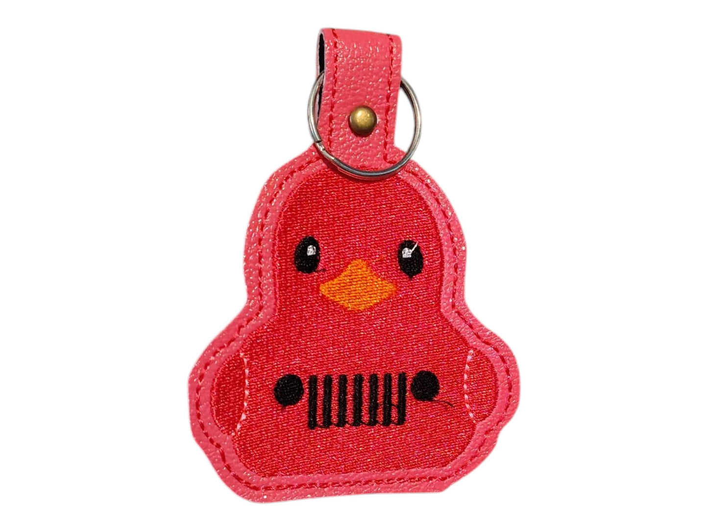 Teal Blue Rubber Duck  Keychain