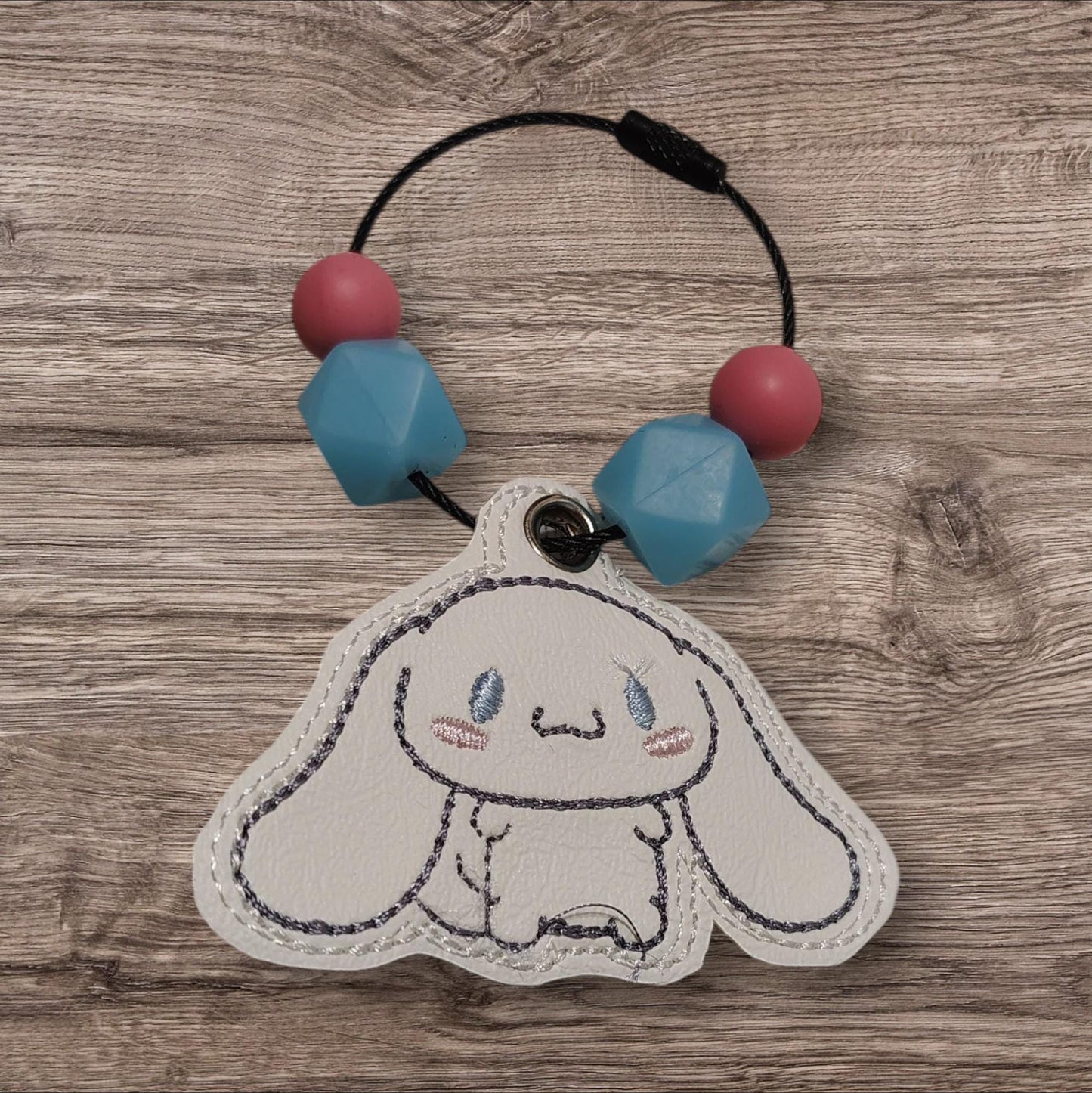 Cinnamon Roll Embroidered Handmade  Bag Charm