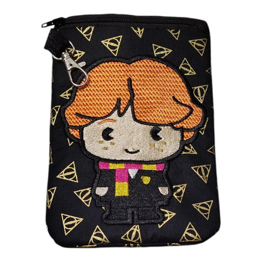 Wizard Inspired Mini Zipper Pouch - Handmade Character Bag Buddy - Magic Themed Coin Purse
