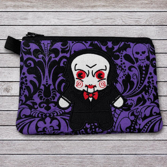 Jigsaw Denim Zipper Pouch