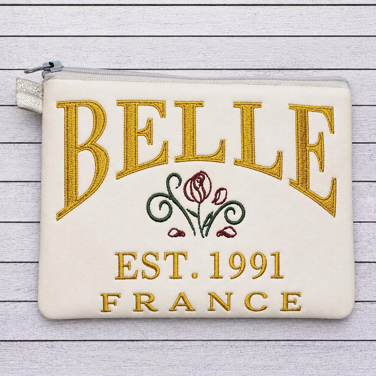 Fairytale Librarian Zipper Pouch  Belle Inspired Wristlet
