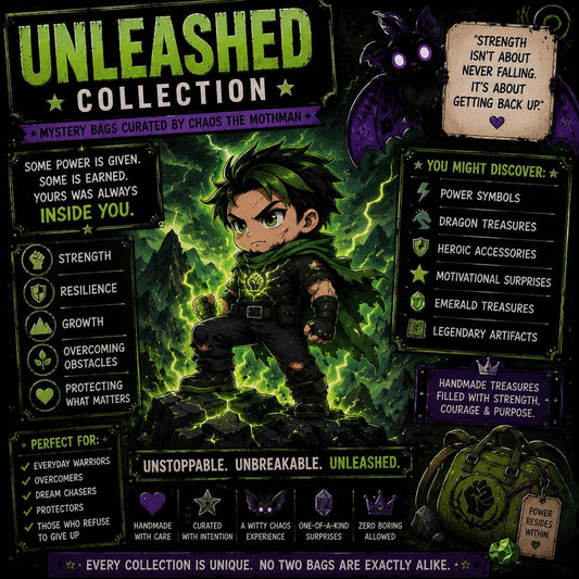 Unleashed Collection | Mystery Bag for Warriors, Dreamers & Overcomers | Curated by Chaos the Mothman