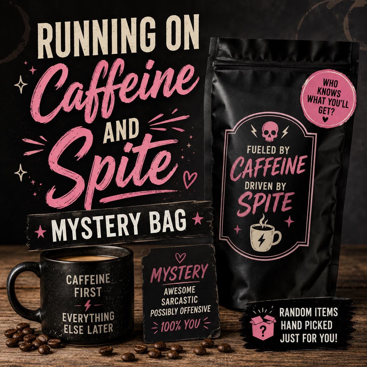 Running on Caffeine & Spite Mystery Bag