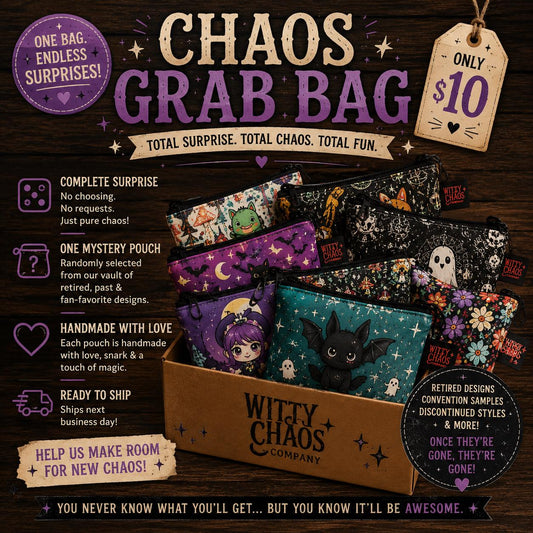 Mystery Handmade Zipper Pouch | Retired Designs, Surprise Grab Bag
