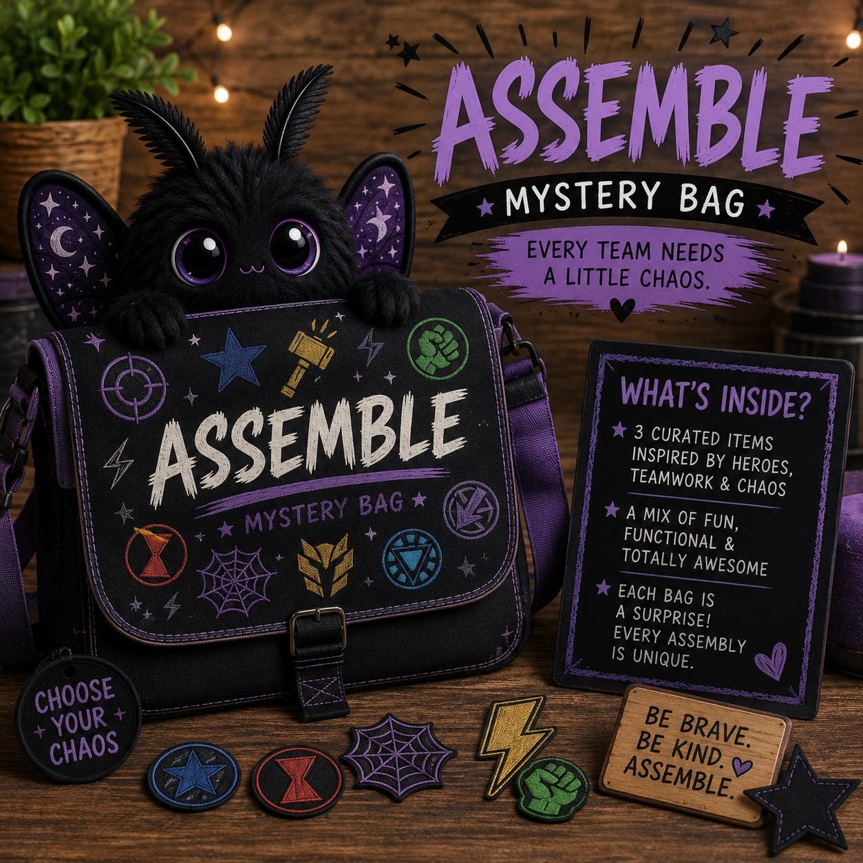 Assemble Mystery Bag | Hero-Inspired Gift | Teamwork & Adventure | Choose Your Chaos | Handmade Mystery Bundle | Fandom Inspired