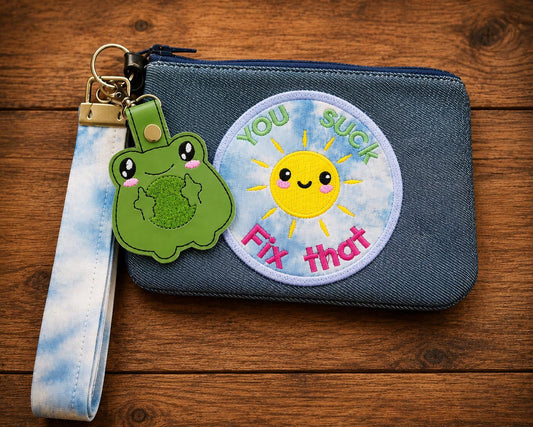 You Suck Fix That Zipper Pouch | Funny Sarcastic Gift | Snarky Makeup Bag | Office Coworker Gift | Sassy Organizer | Handmade Gift