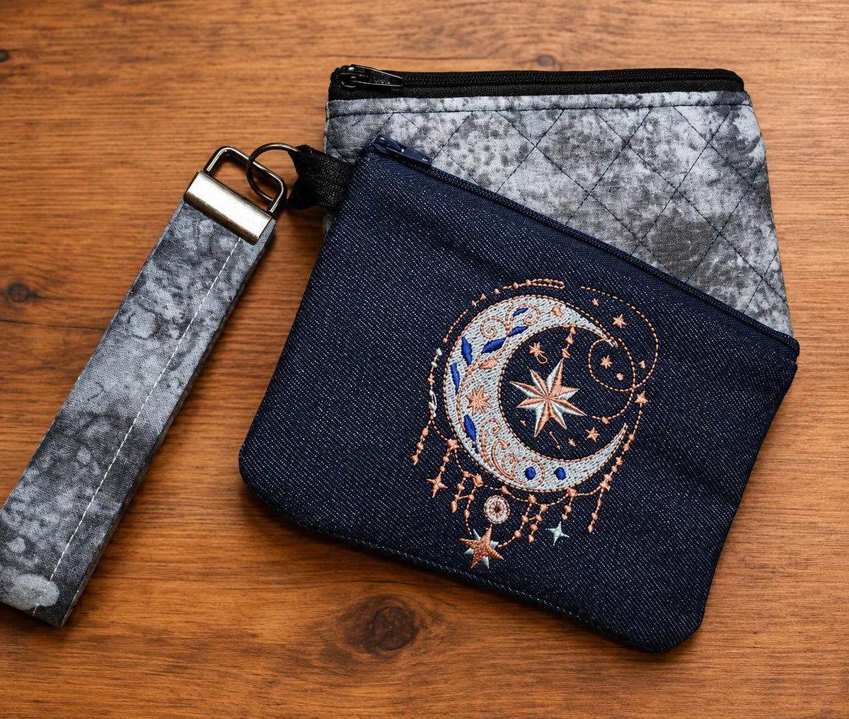 Celestial Moon Denim Bag Buddy