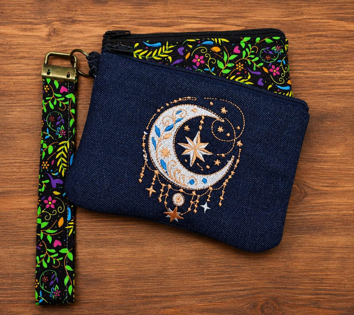 Celestial Moon Denim Bag Buddy