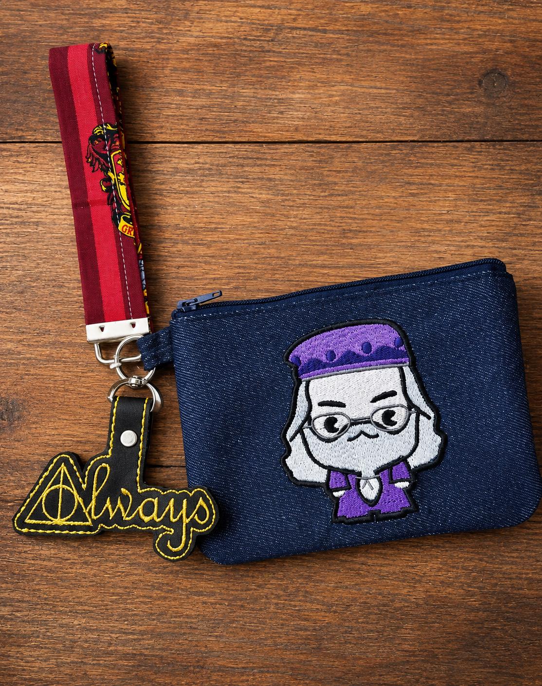 School of Magic Care Package | Handmade Wizard-Inspired Mystery Gift | Embroidered Pouch & Wristlet Set