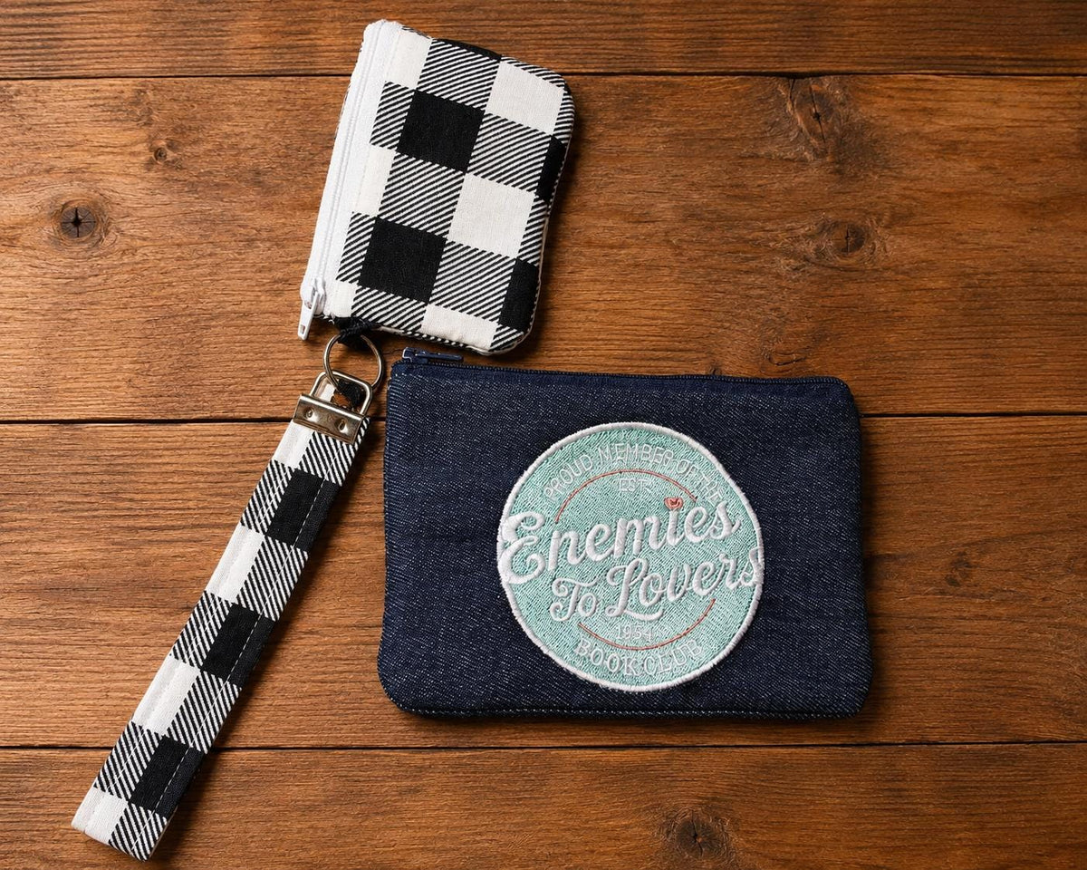 Book Boyfriend Mystery Bag, Embroidered Zipper Pouch Set, Enemies to Lovers Romance Gift